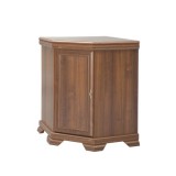 Comoda pe colt pentru living VMN1, Pal Melaminat, cu o usa, o polita, cu elemente din MDF, Nuc