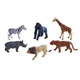 Set 6 mini figurine, Mojo, Animale Salbatice din Africa