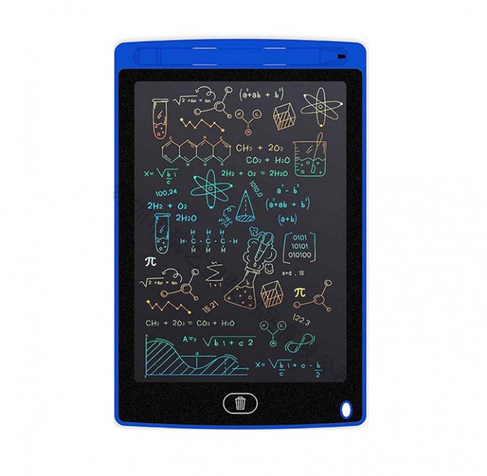Tableta desen pentru copii, cu stilus pen 8.5 inch, scriere colora, Dark Blue