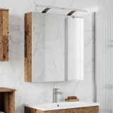 vidaXL Dulap cu oglindă pentru baie Lemn vechi 60 x 14,5 x 70 cm 889069