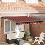 vidaXL Cortina Retractabilă Roșu și Negru 350 x 250 cm Stofă și Metal 3330239