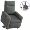 VidaXL Fotoliu rabatabil cu ridicare pe verticală, gri &icirc;nchis, textil 3324091