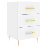 Noptiera, alb, 40x40x66 cm, lemn compozit, DKD Home Decor