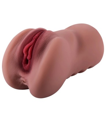 Masturbator No. 10 Vagin&amp;amp;Anus, Material Realist TPE, Super Moale, Maro, 16 cm foto