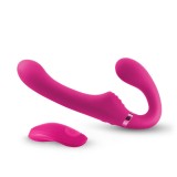 Shi/Shi - Midnight Rider - Vibrator Roz Strapless Strap On cu Telecomandă, 21,3 cm, Orion