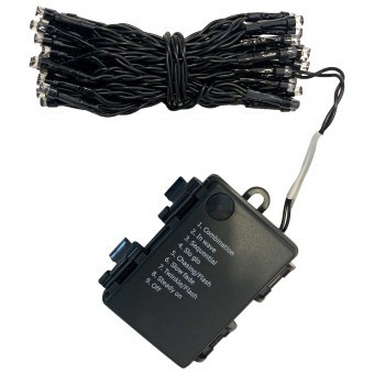 Instalatie de Craciun, Strend Pro MagicHome, lumina calda, 48 led, 3.5m, 3xAA, 8 functii, Timer, IP44 foto