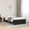 VidaXL Cadru de pat, negru, 90x200 cm, lemn prelucrat 3295675