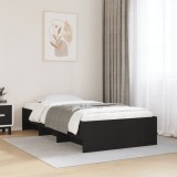 VidaXL Cadru de pat, negru, 90x200 cm, lemn prelucrat