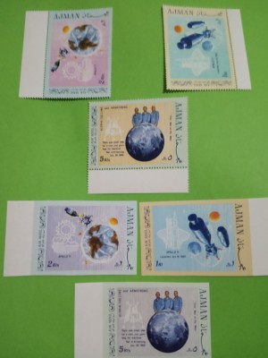 AJMAN, APOLLO 11 - SERIE COMPLETĂ PERF./IMPERF. MNH foto