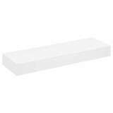 Cumpara ieftin Raft de perete suspendat, 1 sertar, depozitare carti/DVD, alb, MDF