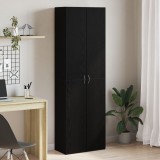 Credenta birou Gossi negru stejar 60x32x190 cm lemn prelucrat