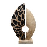 Cumpara ieftin Decoratiune de masa Ostor natural negru lemn de mango si fier 30x9x50 cm