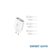 Incarcator retea 4 usb : 1usb quick charge qc3.0 + 3usb 2.4a cu cablu type-c cod:xo-l100c Alta marca Alt model #7