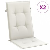 Cumpara ieftin Perne scaun spatar inalt, 2 buc. melanj crem 120x50x4 cm textil