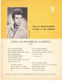 AS - PARTITURA - FATA CU PALARIUTA GALBENA - MUZICA: EMANUEL IONESCU, VERSURI: DAN GHITESCU, partitura este completa
