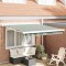 vidaXL Marcheaza retractabil automat alb ?i verde 350x250 cm