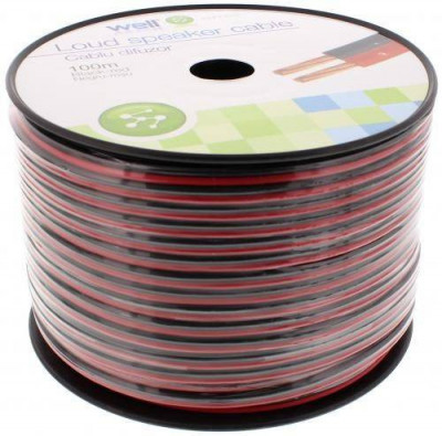 Cablu difuzor rosu/negru CCA 2x2.50mm Well LSP-CCA2.50BR-100-WL foto