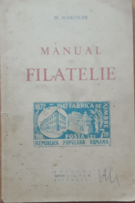 Manual de Filatelie, autor M. Maievschi foto