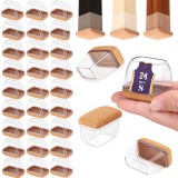 Capace pentru picioare de scaun dreptunghiulare, protectoare de podea pentru scaune, capace de protecție pentru picioare de scaun cu fil, protectoare
