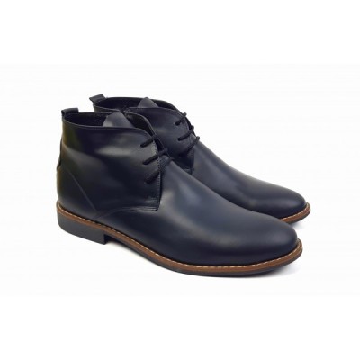 Ghete barbati, casual, din piele naturala, bleumarin STDG184BL foto
