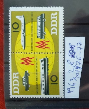 TS21 - Timbre serie DDR 1963 Trenuri Mi976-77 foto