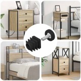 vidaXL Nivelatoare de mobilă Ajustabil 1895 pcs Negru PP 864855