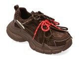Pantofi sport GRYXX maro, 8916, din material textil si piele naturala