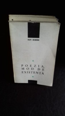 POEZIA MOD DE EXISTENTA - ION BIBERI foto