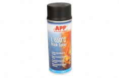 Spray lac negru mat rezistent caldura 400 ml foto