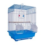 Colivie Patrata 39 x 30 x 23 cm, pentru pasari exotice, Albastru, Ropet