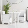 Scaun pentru Grădină 2 pcs Alb Dimensiune: 53 x 49 x 85 cm PP