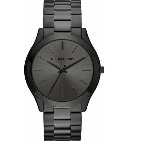 Ceas bărbătesc Michael Kors MK8507 Slim Runway cu cadran negru și cuarț din oțel inoxidabil