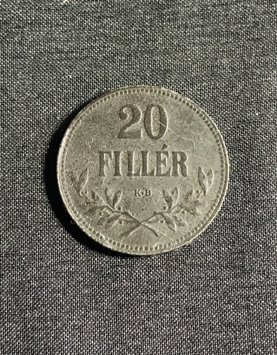 Moneda 20 filler 1918 Ungaria