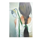 Tablou fata cu panglica