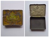 Cutie veche de tigari TURMAC VERT, ca. 1925-1930, cutie metalica pentru 20 tigarete superioare din tutun oriental Turco - Macedonian, Constantinopol