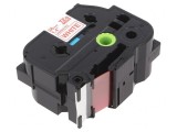 Bandă Laminată Albă 36mm cu Caracter Roșu 8m