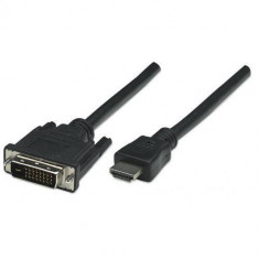 Cablu pentru monitor TECHLY 304611 HDMI Male - DVI-D Male 1.8m Black foto