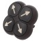 Comutator 4 poziții 22mm negru fără IP66