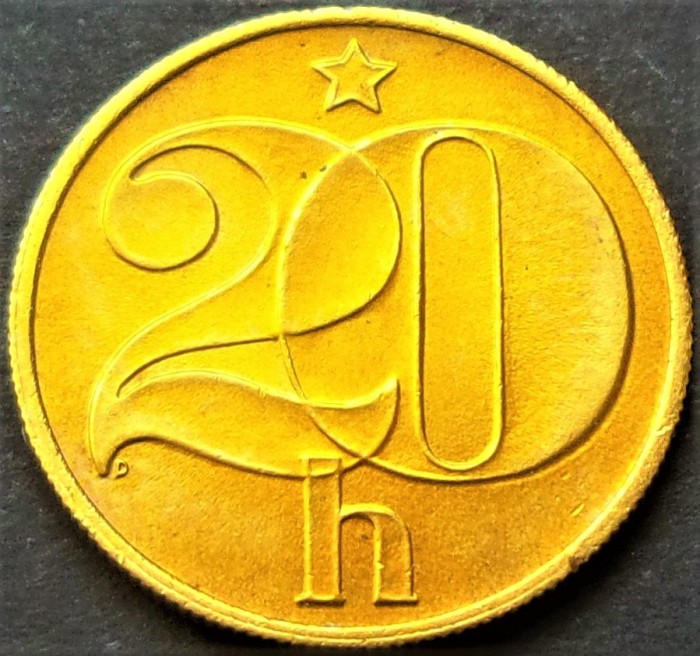 Moneda 20 HALERU - RS CEHOSLOVACIA, anul 1989 *cod 2015 = A.UNC