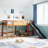 VidaXL Pat pentru copii fără saltea maro 90x200 cm lemn masiv pin