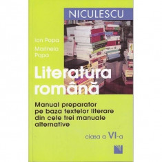 Manual preparator cls a 6-a Literatura romana Ed.2012 - Ion Popa, Marinela Popa foto