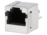 Soclu RJ45 ecranat 8p8c pentru PCB THT drept