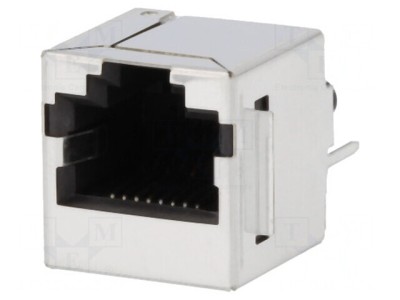 Soclu RJ45 ecranat 8p8c pentru PCB THT drept foto