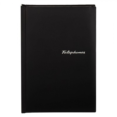 Agenda Telefonică, Negru, Index A-Z, Format 15x21 cm foto