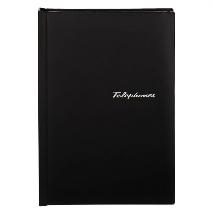 Agenda Telefonică, Negru, Index A-Z, Format 15x21 cm
