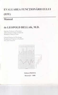 Leopold Bellak - Evaluarea functionarii eului (EFE). Manual foto