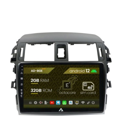 Navigatie Toyota Corolla (2007-2013), Android 12, E-Octacore 2GB RAM + 32GB ROM, 9 Inch - AD-BGE9002+AD-BGRKIT067 foto