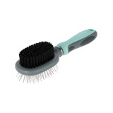 PERIE DUBLA PENTRU CAINI KERBL 21x6CM TURQUOISE GREY