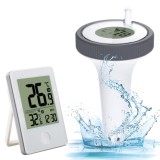 Termometru wireless pentru piscină, impermeabil IP67, termometru digital wireless plutitor pentru piscină, termometru plutitor cu receptor de temperat