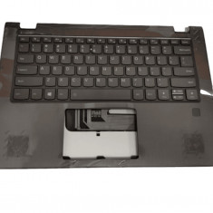 Carcas superioara cu tastatura iluminata palmrest Laptop, Lenovo, Yoga 530-14, 530-14ARR, 530-14IKB, AP199000100, gri inchis